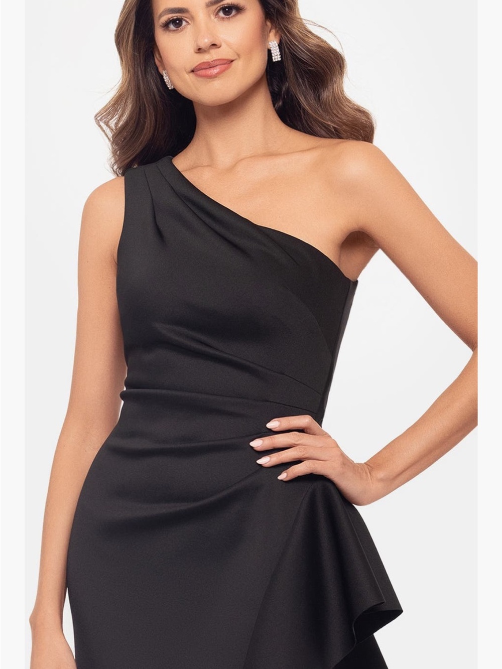 Xscape 10 formal black evening gown - Picture 2 of 12